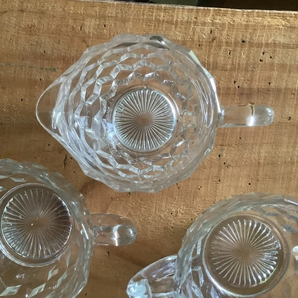Vintage Fostoria Mini Cream Sugar Set